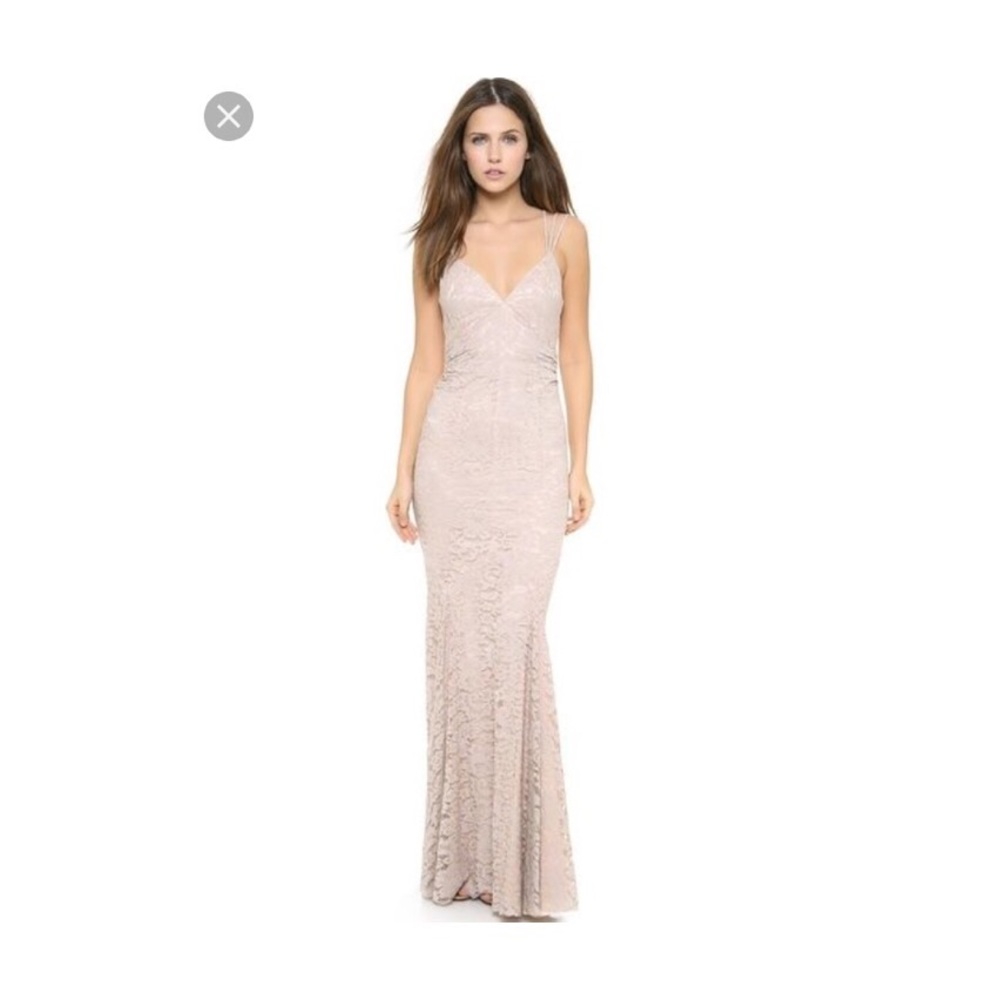 Jill Stuart Love Story Gown Dress Pink Nude 8